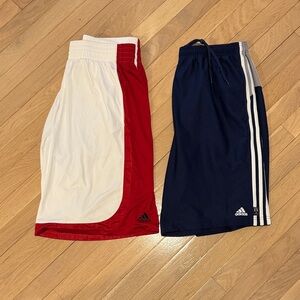 Adidas Mens White and Navy Shorts Set climalite size L